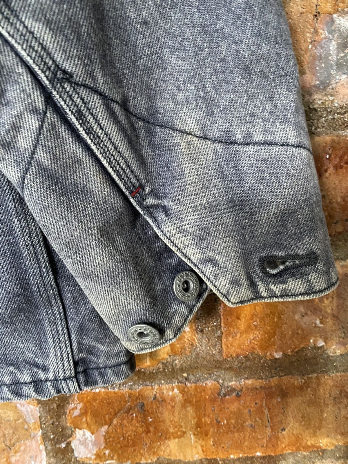 Hex Antistyle 1990s Satanic Boy face Denim Workwear Jacket Size US XL / EU 56 / 4 - 13 Thumbnail