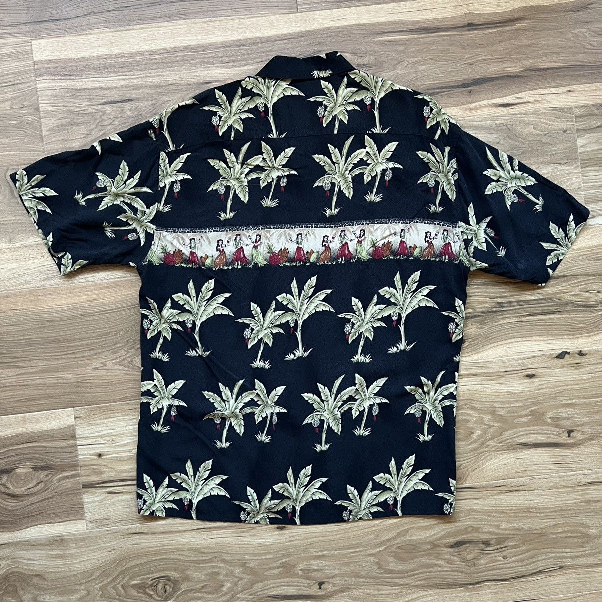 Other Vintage Hawaiian Shirt Mens Large Black Hula Girl Luau Size US L / EU 52-54 / 3 - 3 Thumbnail