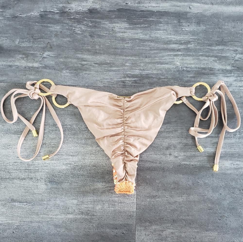 Designer Orange BB Siren Song Bikini Bottoms Size ONE SIZE - 2 Thumbnail