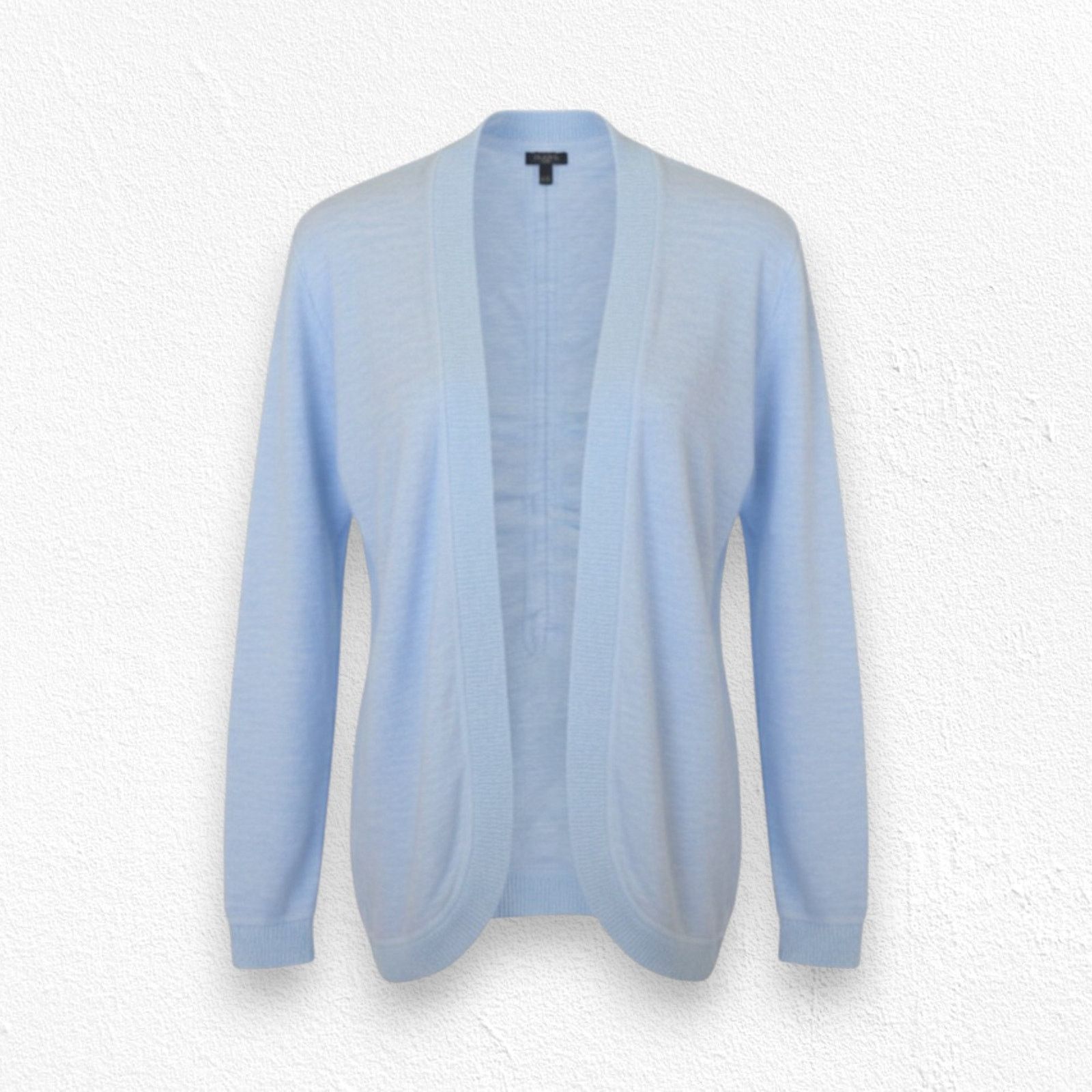 Other Light Blue Ruched Back Open Front Cardigan Size Large Petite Size L / US 10 / IT 46 - 1 Thumbnail