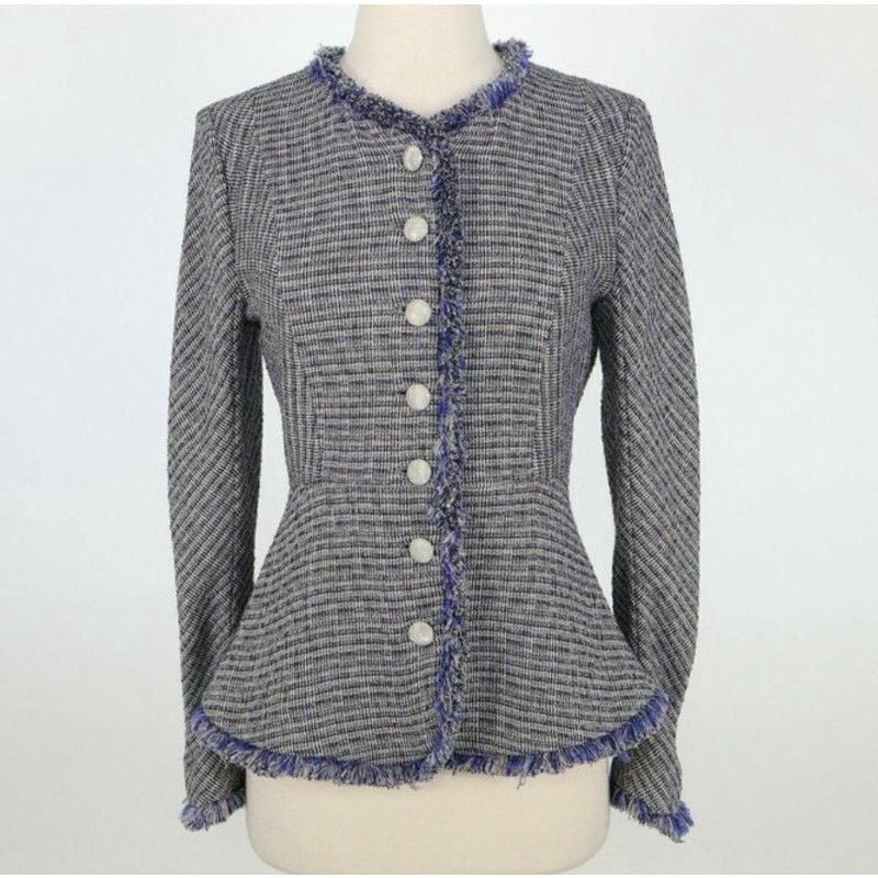 Theory THEYSKENS' THEORY Jossak Jacket Women’s Tweed Jacket | Sz 10 Size L / US 10 / IT 46 - 1 Thumbnail
