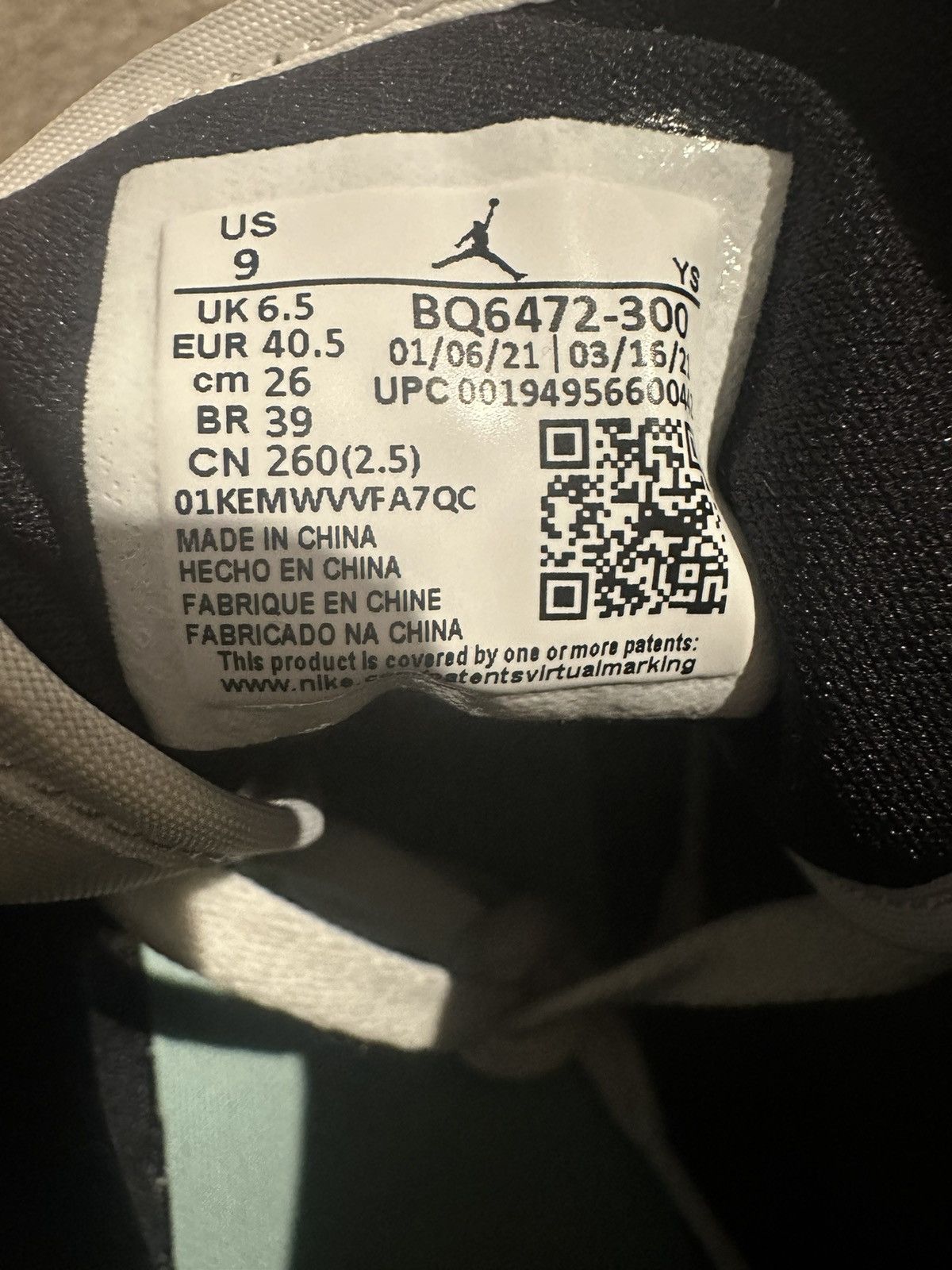 Jordan Brand Wmns Air Jordan 1 Mid 'Aqua Black' 2021 Size US 9 / IT 39 - 5 Thumbnail