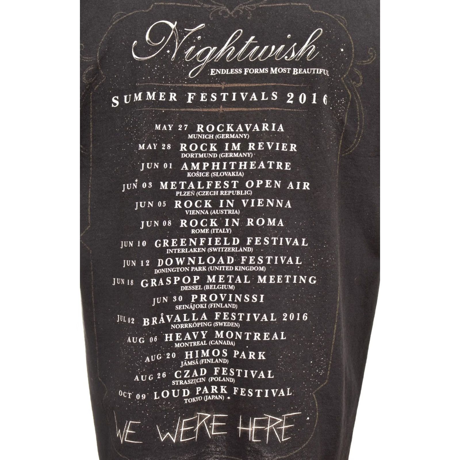 Fruit Of The Loom Fruit of the Loom Nightwish Endless Forms Most Beautiful 2016 T-Shirt Tee Size M Black Men Short Sleeve 100% Cotton Vintage? Size US M / EU 48-50 / 2 - 5 Thumbnail