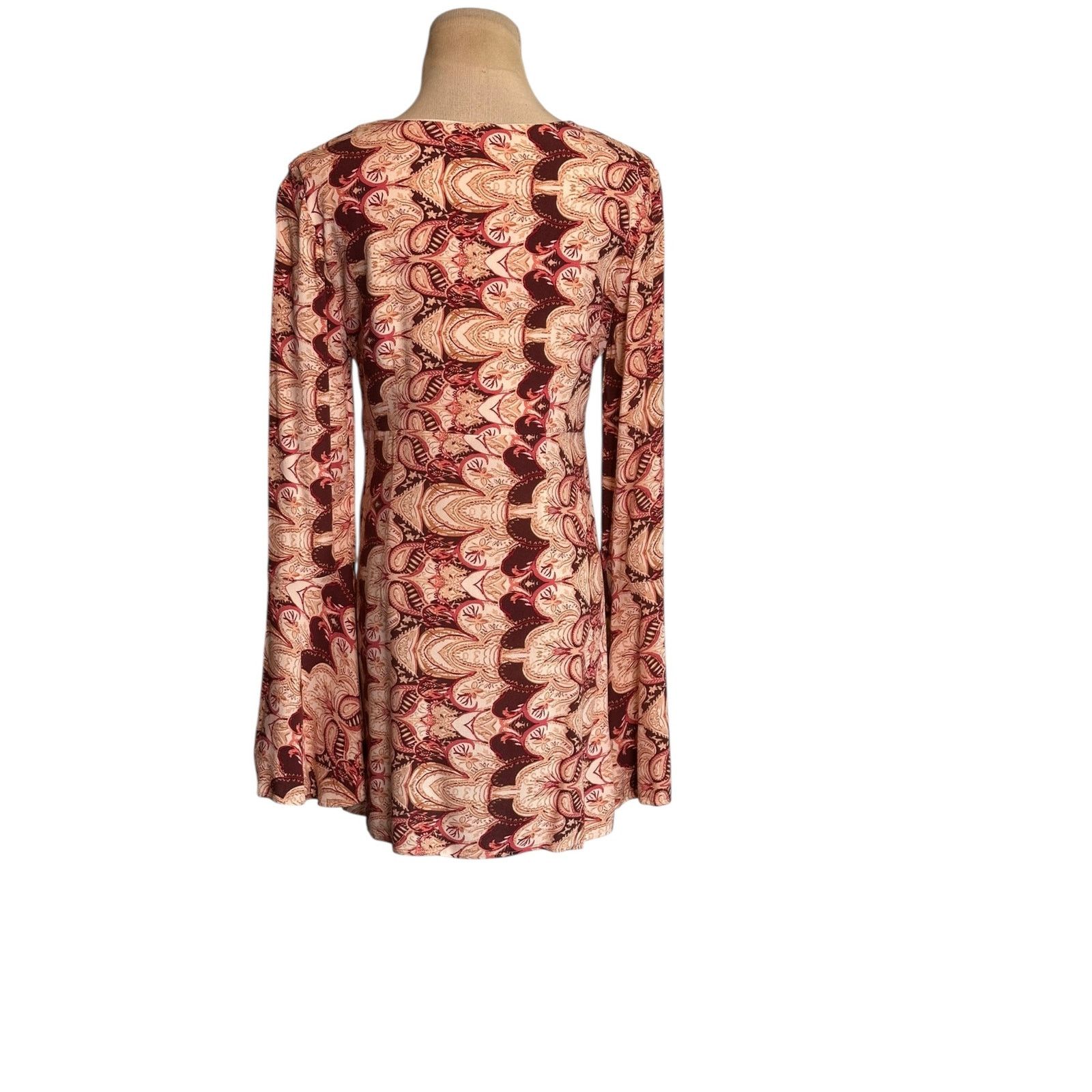 Free People Free people bell sleeves neck boho mini dress size 6 | Grailed