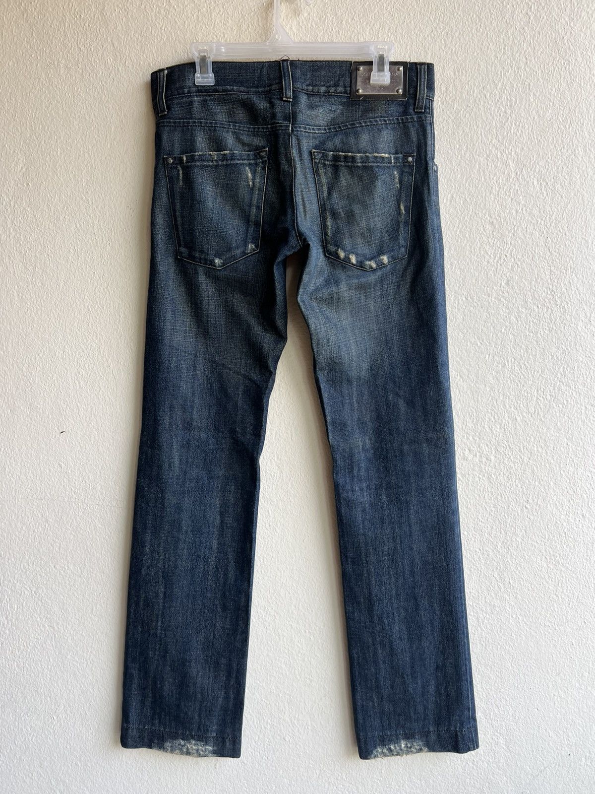 Dolce & Gabbana Vintage Y2K Dolce & Gabbana Distress Denim Slim Jeans Size US 31 - 3 Thumbnail