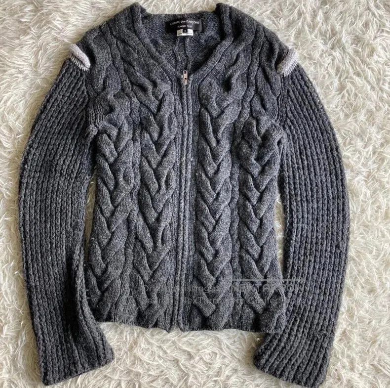 COMME des GARCONS HOMMEPLUS Cable Knit Cardigan.