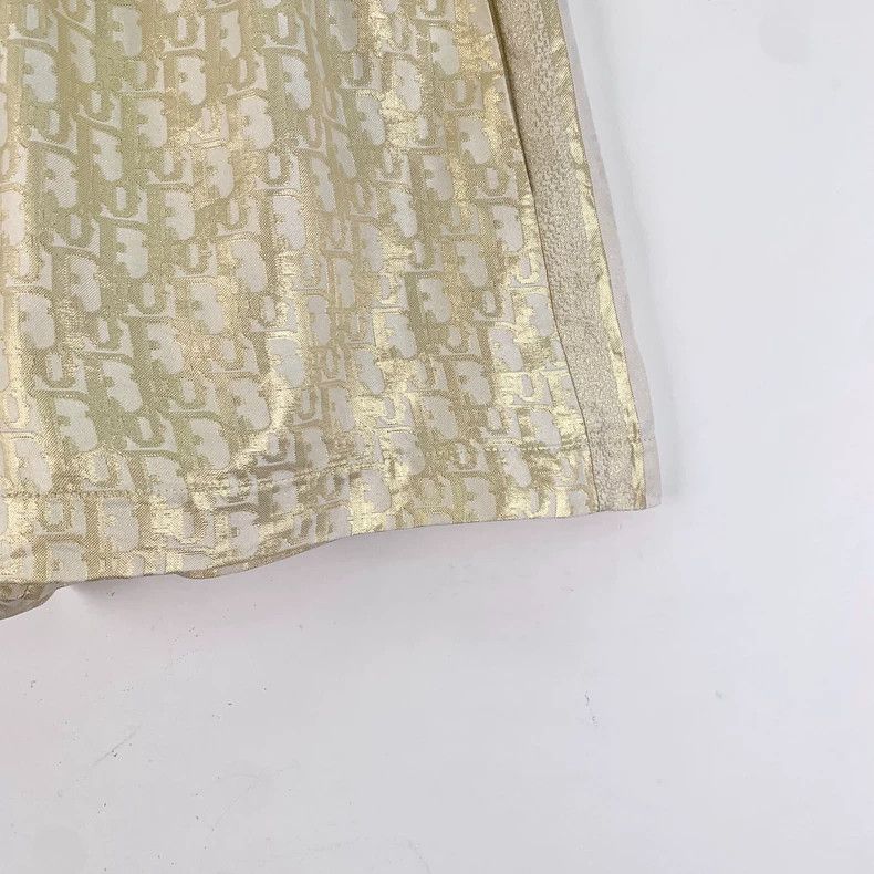 Dior Dior Gold logo jacquad full-printed mulberry silk casual s Size 25" / US 0 / IT 36 - 4 Thumbnail