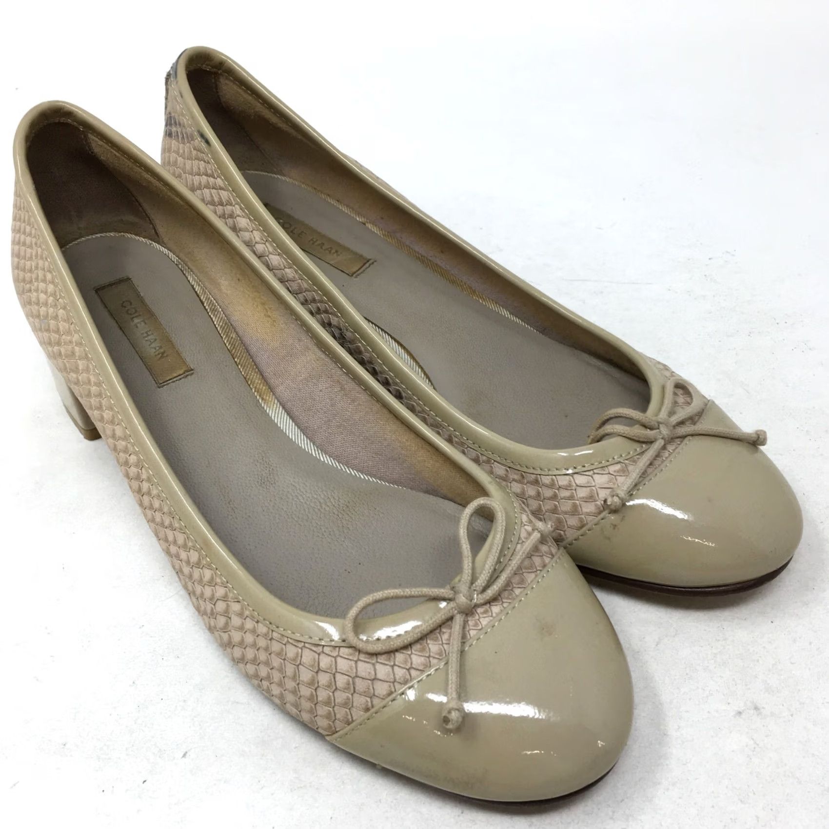 Cole Haan Cole Haan Heels Womens 5.5 B Grand OS Pump Cap Toe Snake Print Brown Block OS Pump Womens Shoes Brown Snake Print Cap Toe Pump Size ONE SIZE - 3 Thumbnail