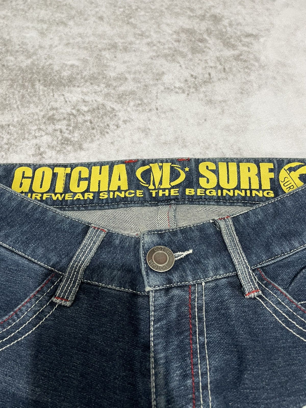 Hysteric Glamour × If Six Was Nine × Le Grande Bleu (L.G.B.) 2000s gotcha surf japan poem denim pants y2k style Size US 29 - 8 Thumbnail