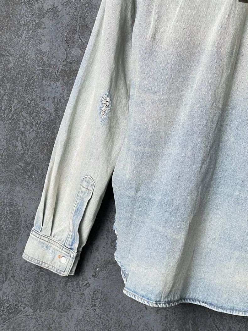 Amiri Amiri Sandblasted Cotton Denim Jacket Size US S / EU 44-46 / 1 - 6 Thumbnail