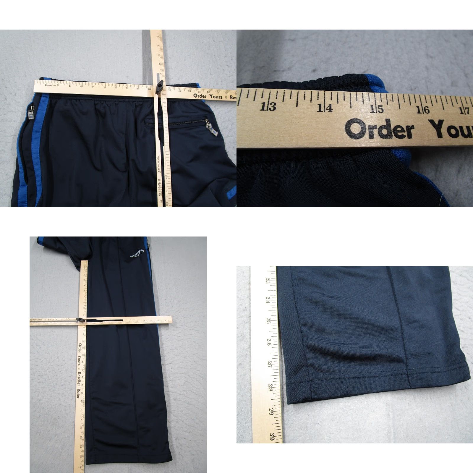 Abercrombie & Fitch VINTAGE Abercrombie & Fitch Track Pants Mens Medium Blue 00s Zip Pockets Side Stripe Zipper Bottom Leg Classic Athletic Casual Sports Size US 31 - 8 Thumbnail