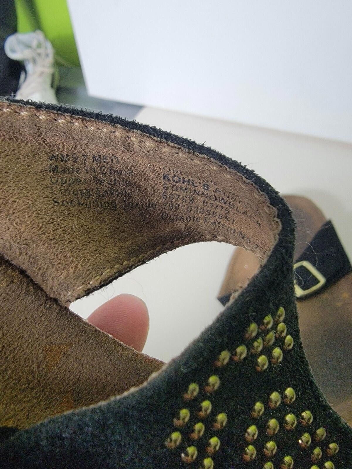 Kohl's Kohls Womens Black Brown Size 7m Straps Size US 7 / IT 37 - 3 Thumbnail