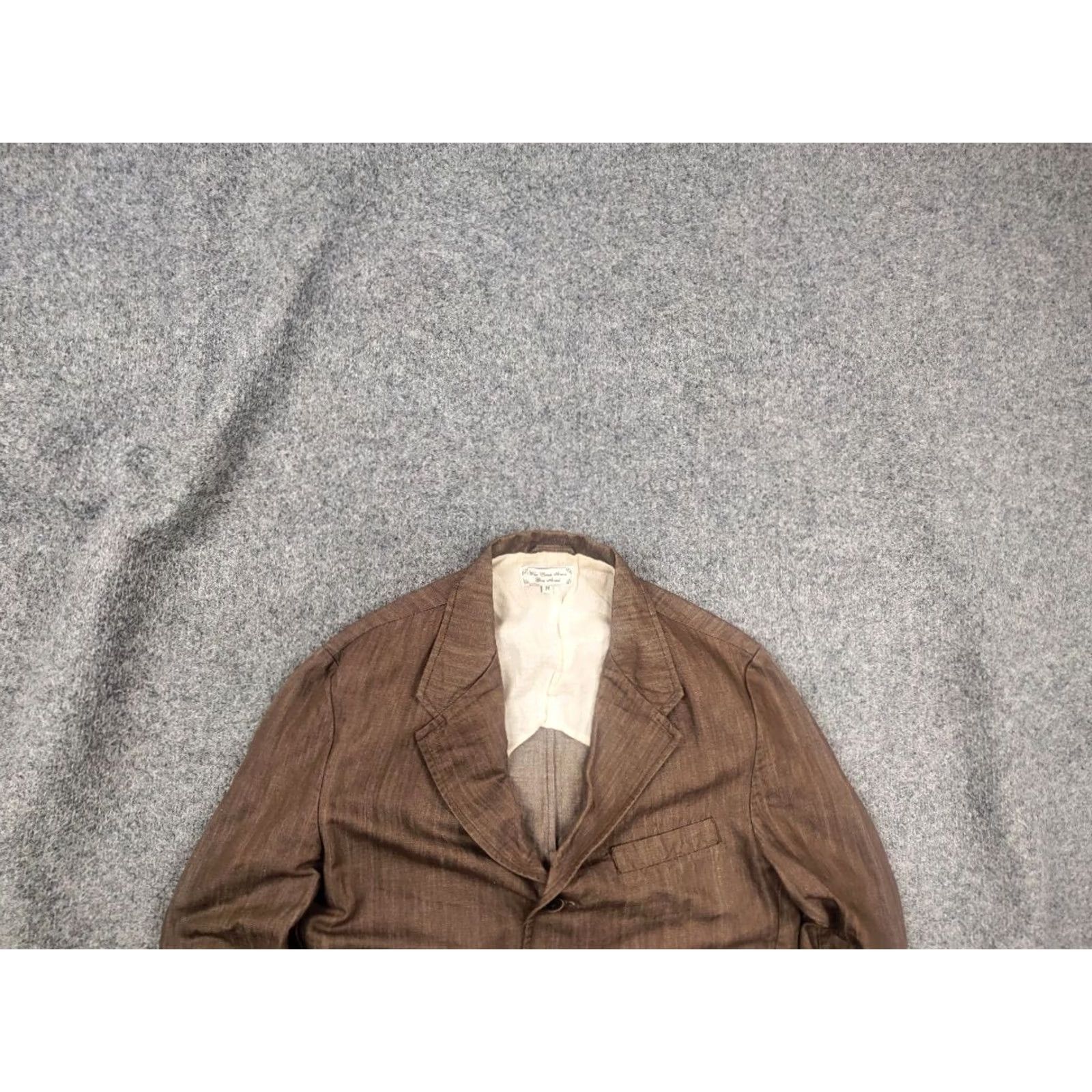 What Goes Around Comes Around What Comes Around goes around Design Casual Beige Linen Blend Pocket Sport Blazer Jacket Mens M Beige Linen Blend Blazer Size 40R - 2 Thumbnail