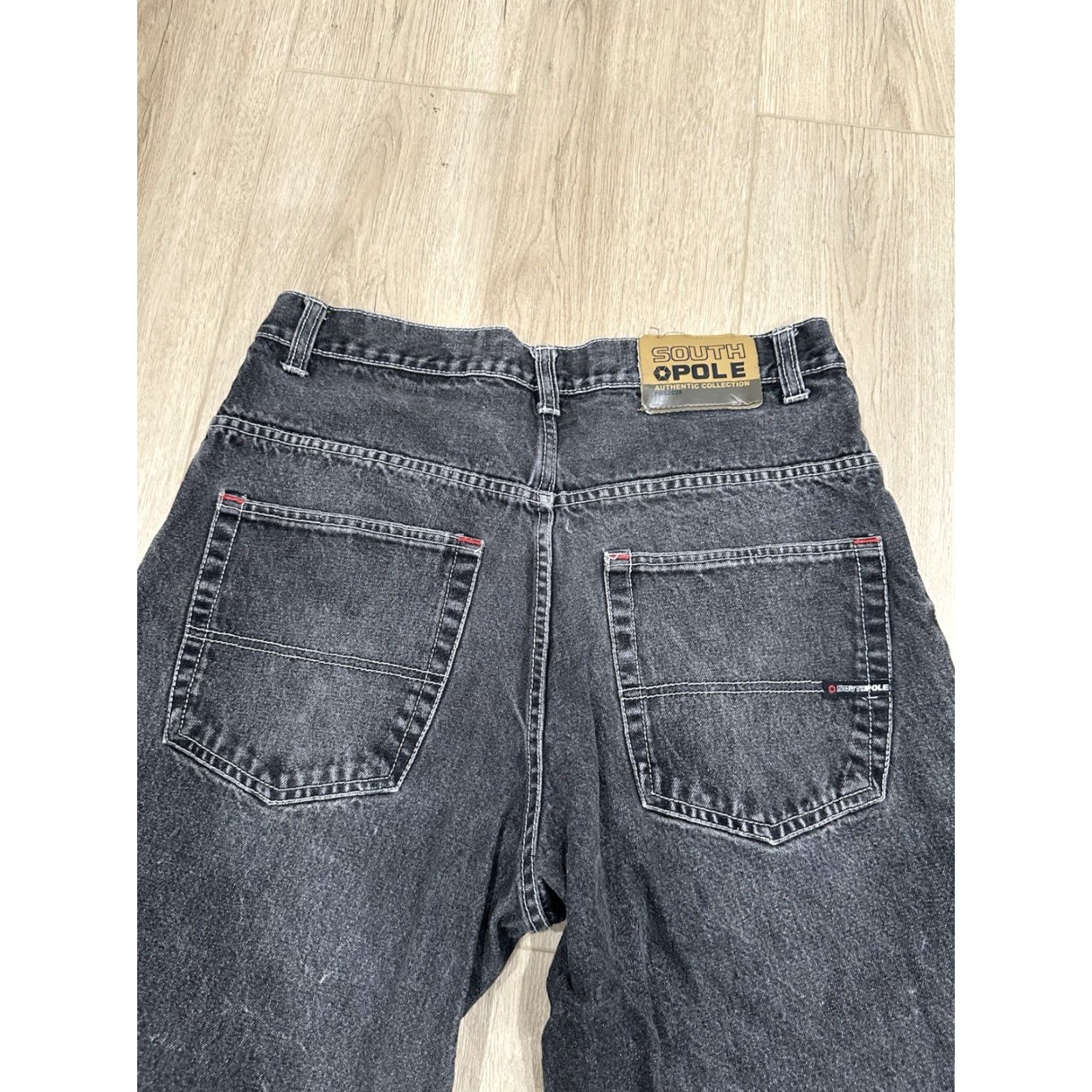 Southpole VINTAGE SouthPole Black Gray Baggy Jeans Shorts 34 Men 5-Pocket Denim Hip Hop 90s Y2K Grunge Belt Loops Cotton Size US 34 / EU 50 - 7 Thumbnail