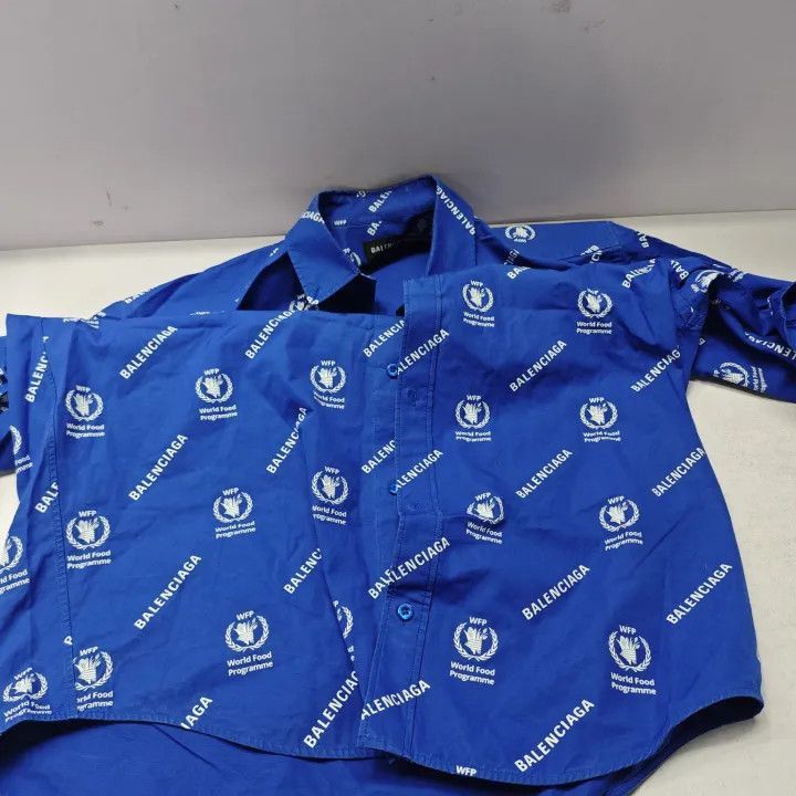 Balenciaga Balenciaga Balenciaga Blue Short Sleeve Shirt -2507 Size US M / EU 48-50 / 2 - 4 Thumbnail