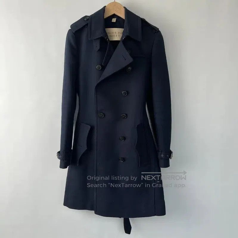 Burberry Women's Spring Autumn Navy Blue Coat.