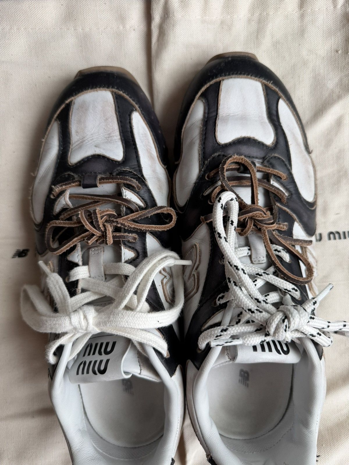 Miu Miu × New Balance Black and White Miu Miu x New Balance 530 SL Size US 10 / IT 40 - 2 Thumbnail