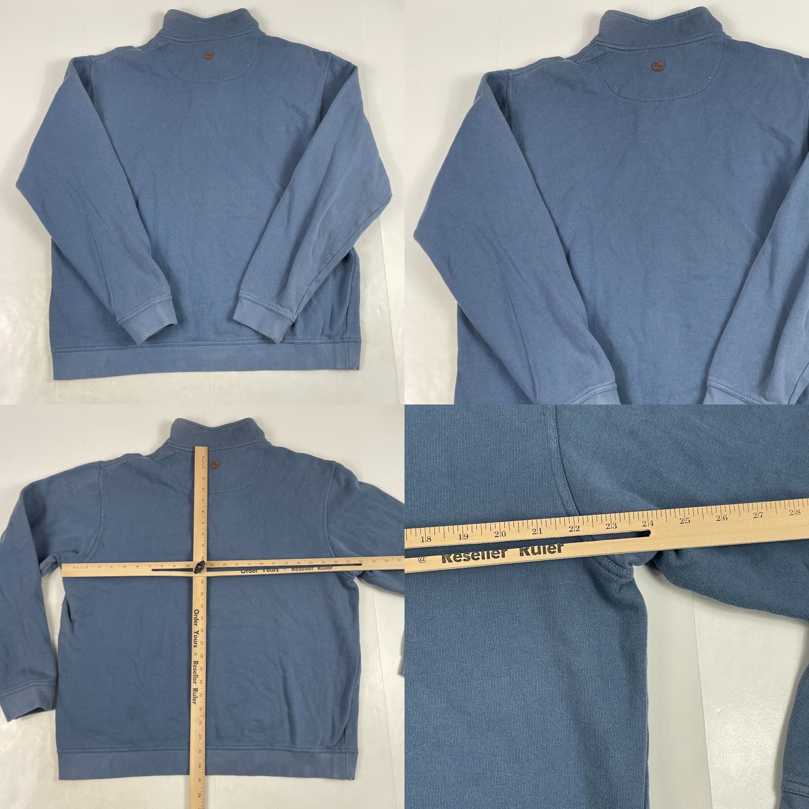 Vintage Gander Mountain Sweater Mens XL Blue 1/4 Zip Elbow Pads Pullover Knit 1/4 Zip Pockets Logo Mock Neck Size US XL / EU 56 / 4 - 8 Thumbnail