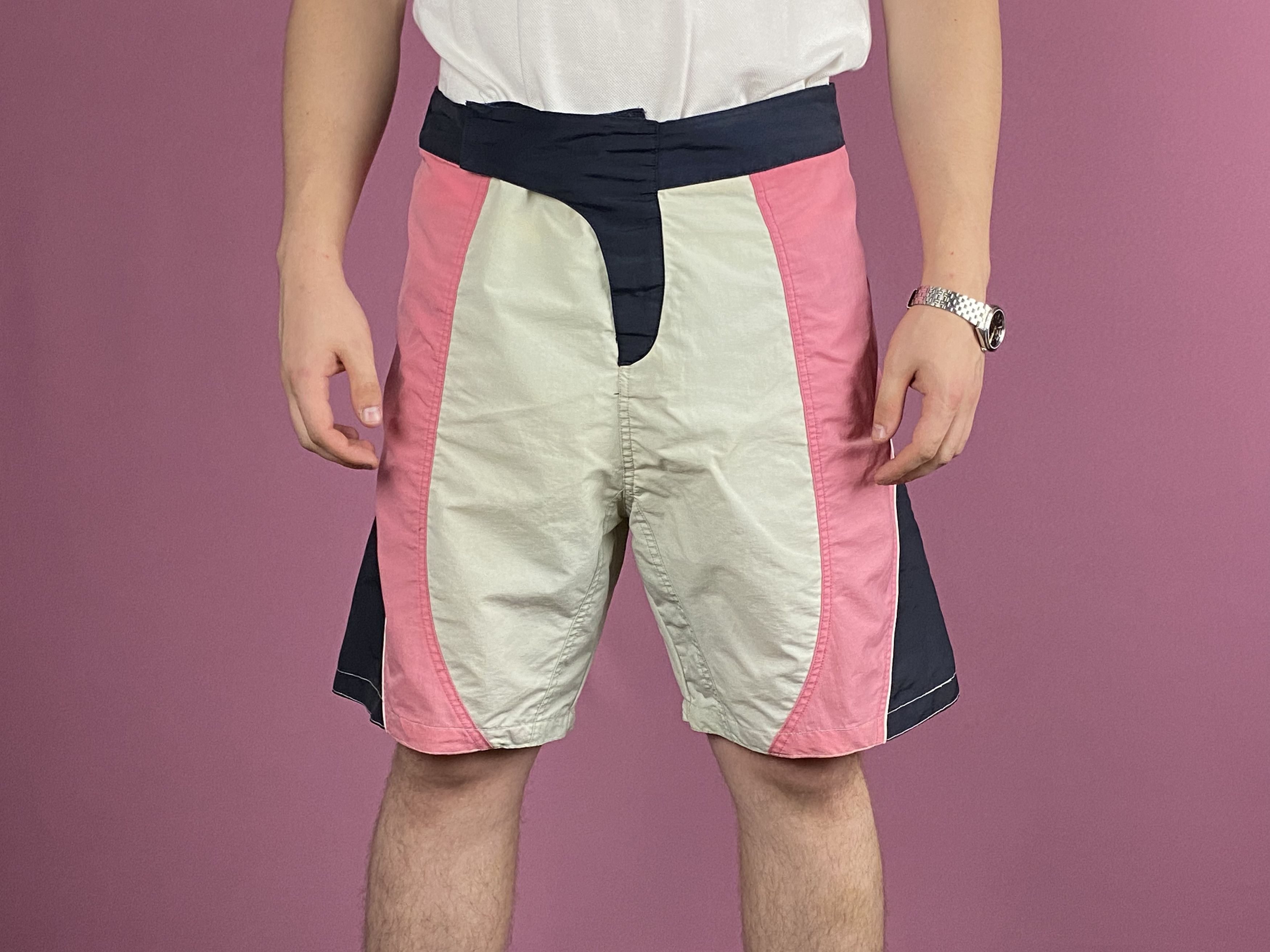 Armani × Emporio Armani × Giorgio Armani 80s Emporio Armani Vintage Men's Swim Shorts - XXL Size US 38 / EU 54 - 1 Thumbnail