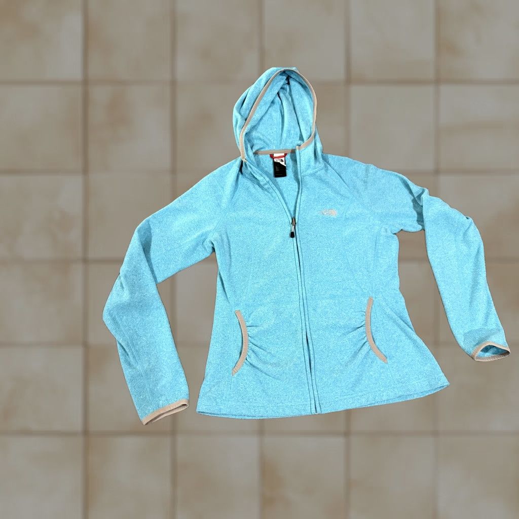 The North Face VINTAGE? The North Face Jacket Womens M Blue Hooded Full Zip Lightweight Fleece Jacket Size M / US 6-8 / IT 42-44 - 1 Thumbnail