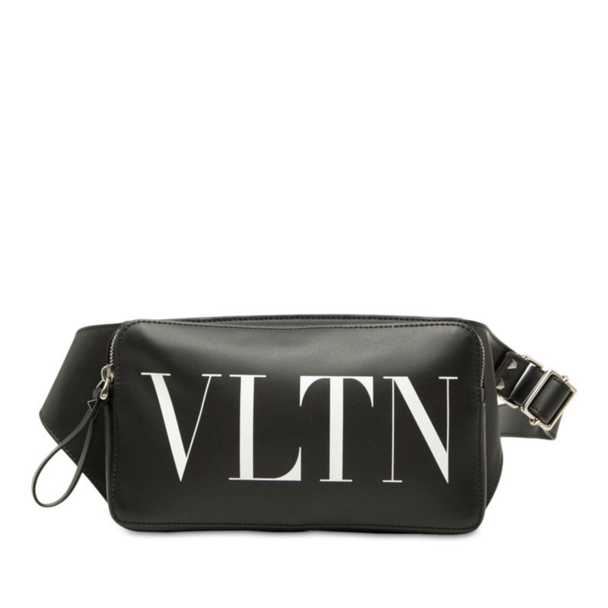Valentino Valentino Rockstud VLTN Logo Waist Bag/Body Bag, Black Leather, Women's VALENTINO Size ONE SIZE - 1 Thumbnail