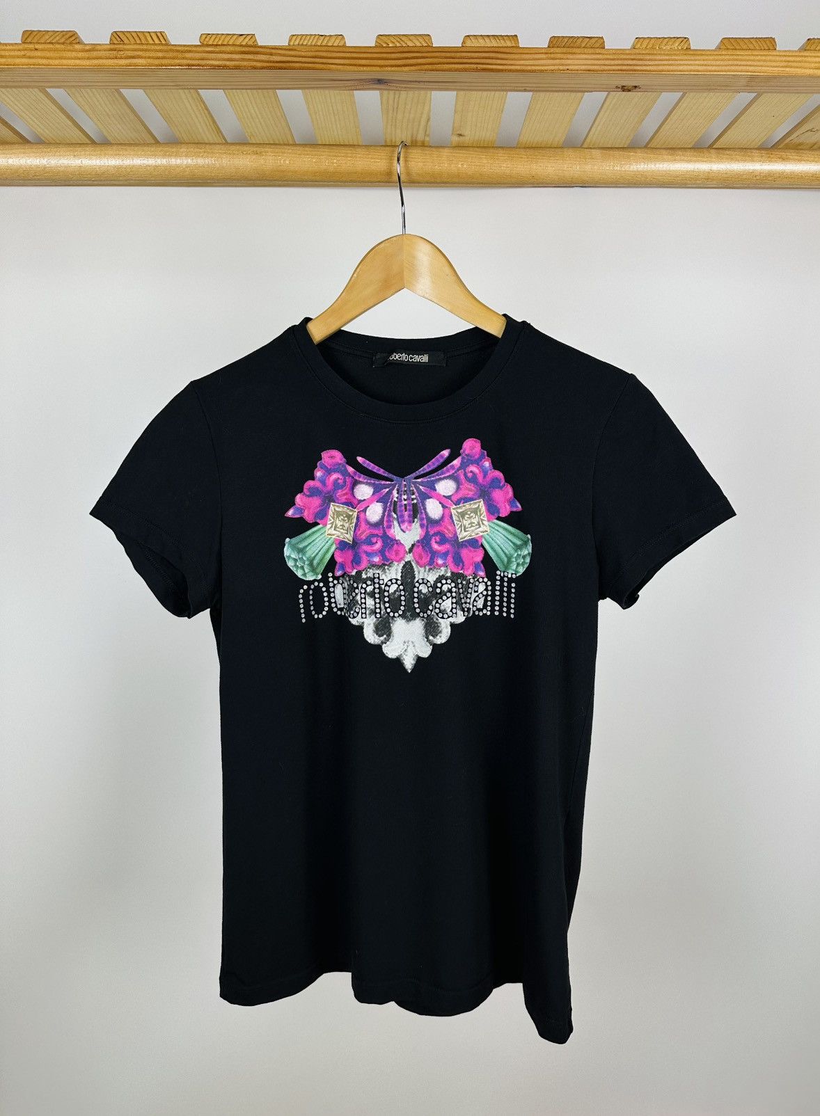 Roberto Cavalli Roberto Cavalli big logo women t shirt Size L / US 10 / IT 46 - 1 Thumbnail