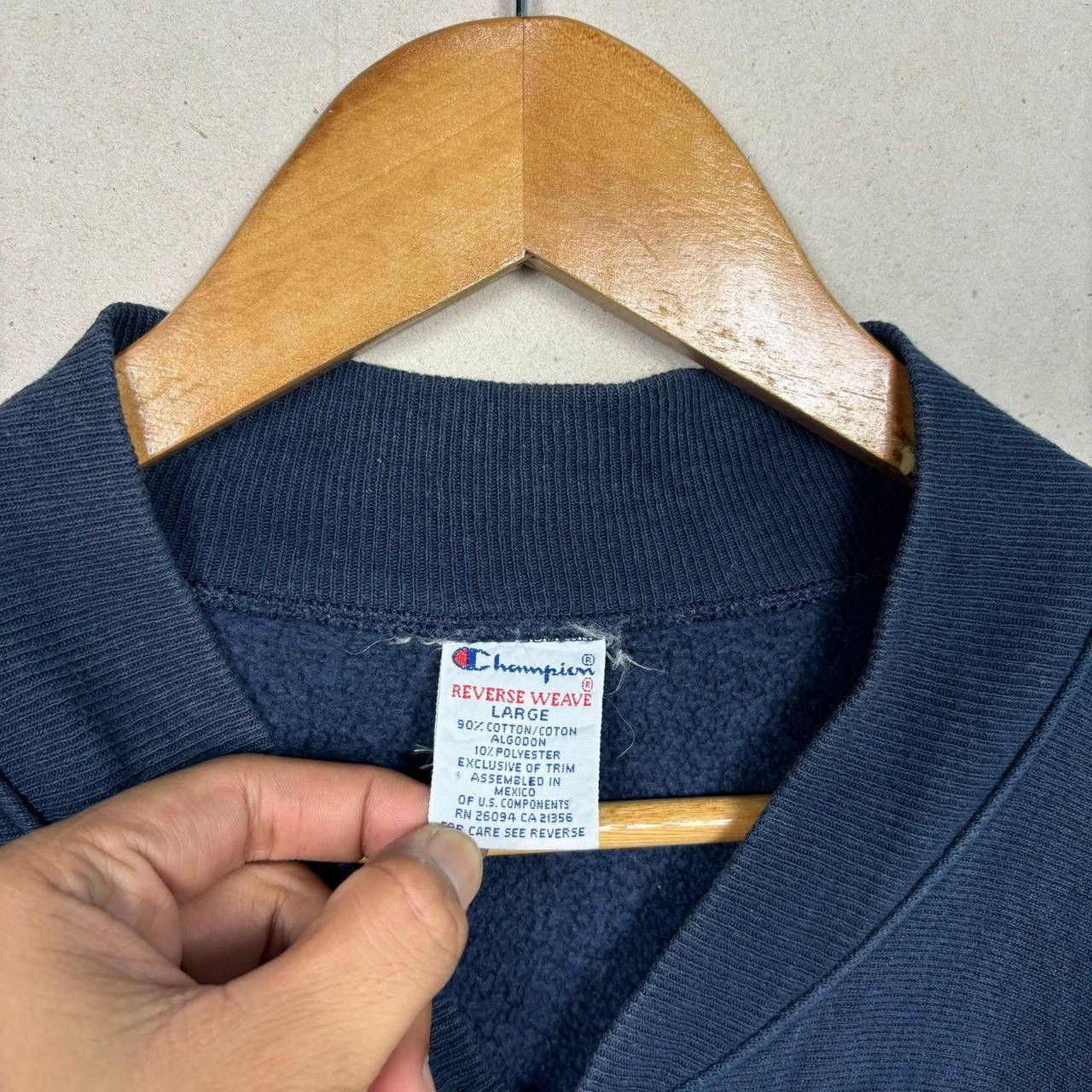 Champion Vintage Champion Reverse Weave Snap Button Jacket Navy Blue Size US L / EU 52-54 / 3 - 8 Thumbnail