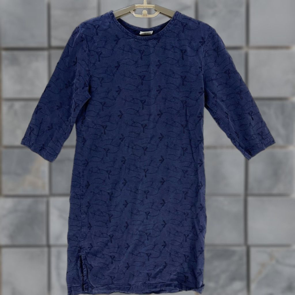Vintage VINTAGE Amanda Gray Midi Dress Women XS Blue Long Sleeve Made in USA Cottagecore Dress Mens? Size XS / US 0-2 / IT 36-38 - 1 Thumbnail