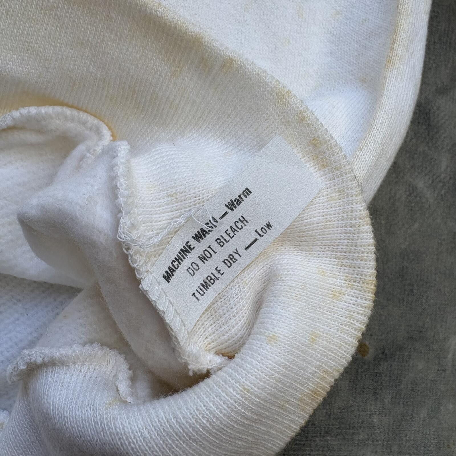 Vintage Vintage 60s 70s Deadstock Blank White Stained Sweatshirt Size US M / EU 48-50 / 2 - 5 Thumbnail