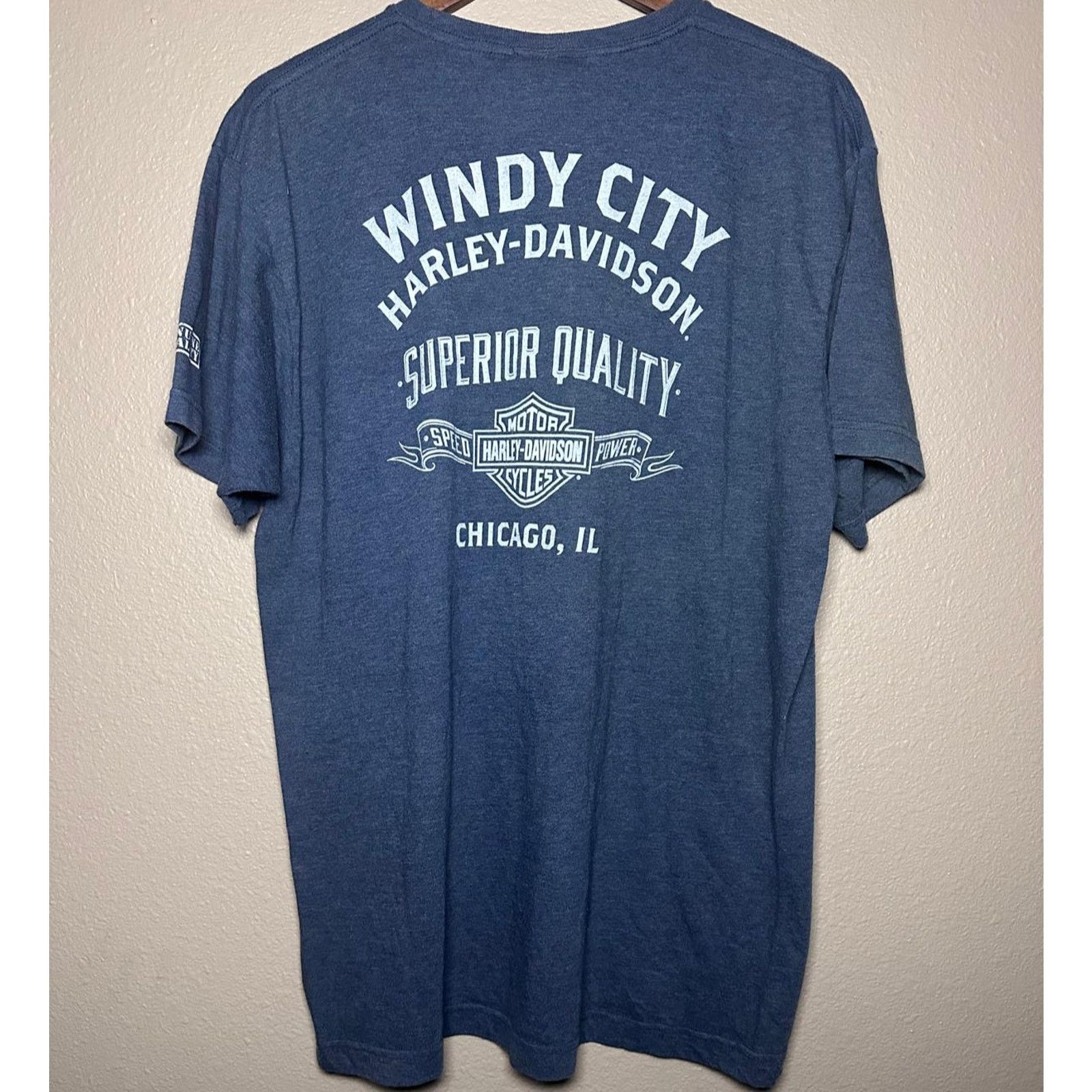 Harley Davidson 💨 Harley-Davidson “Windy City Chicago” Tee – Size L Size US L / EU 52-54 / 3 - 2 Thumbnail