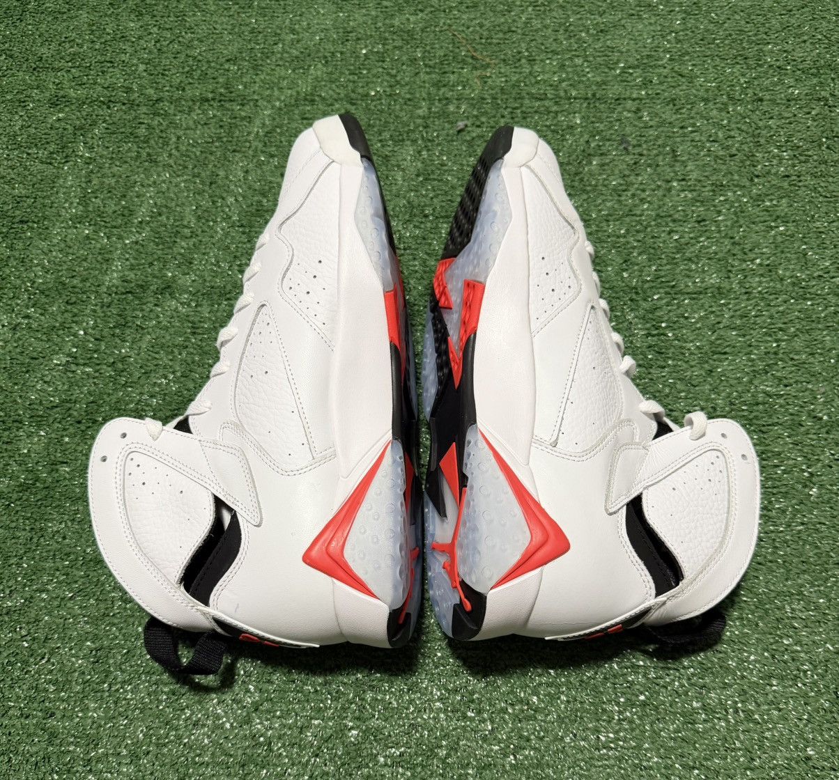 Jordan Brand Air Jordan 7 Retro Mens 11.5 White Infrared Retro Sneakers Size US 11.5 / EU 44-45 - 5 Thumbnail