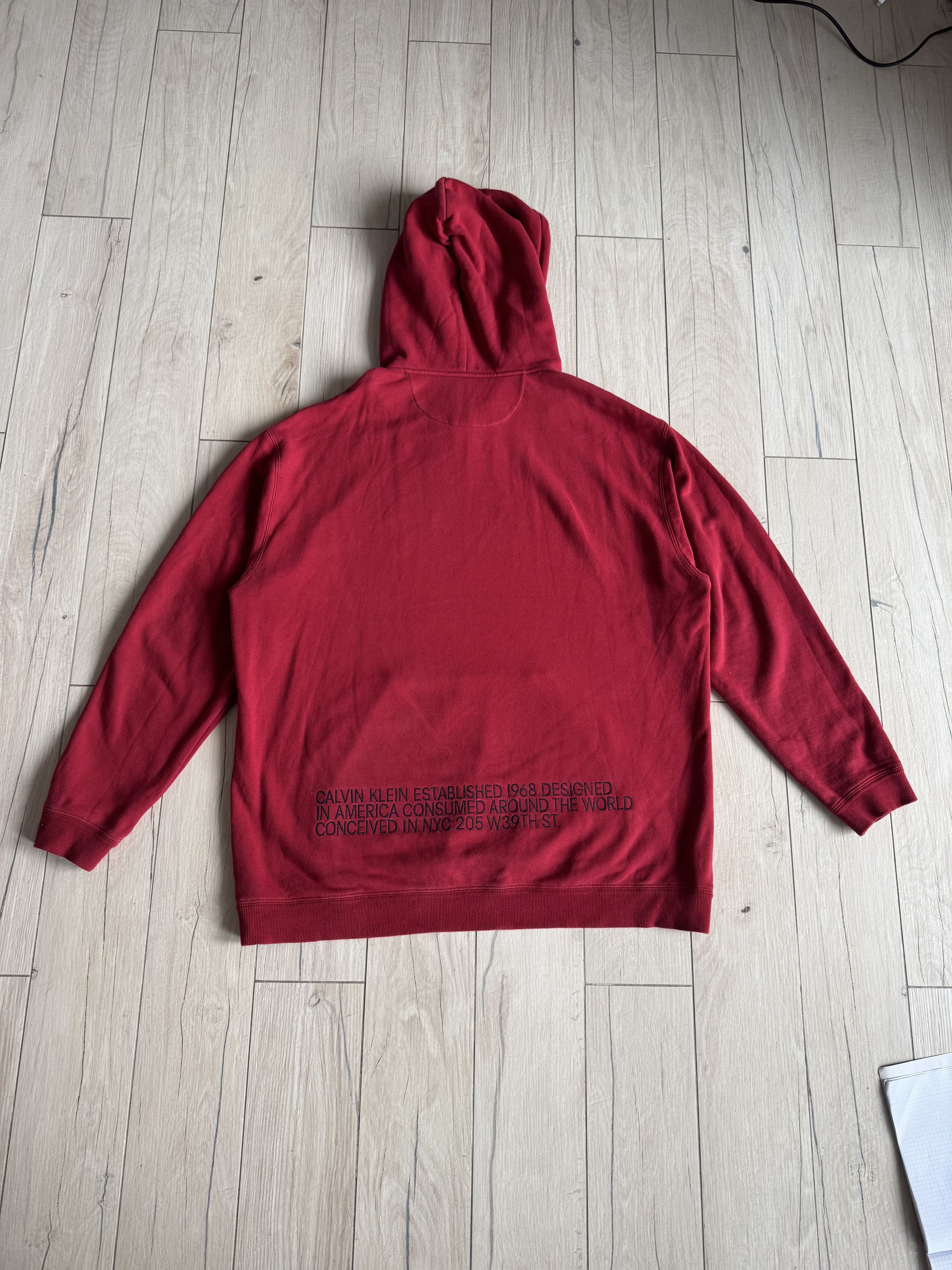 Calvin Klein 205W39NYC Calvin Klein 205W39NYC Big Logo Oversized Red Hoodie Size US L / EU 52-54 / 3 - 7 Thumbnail