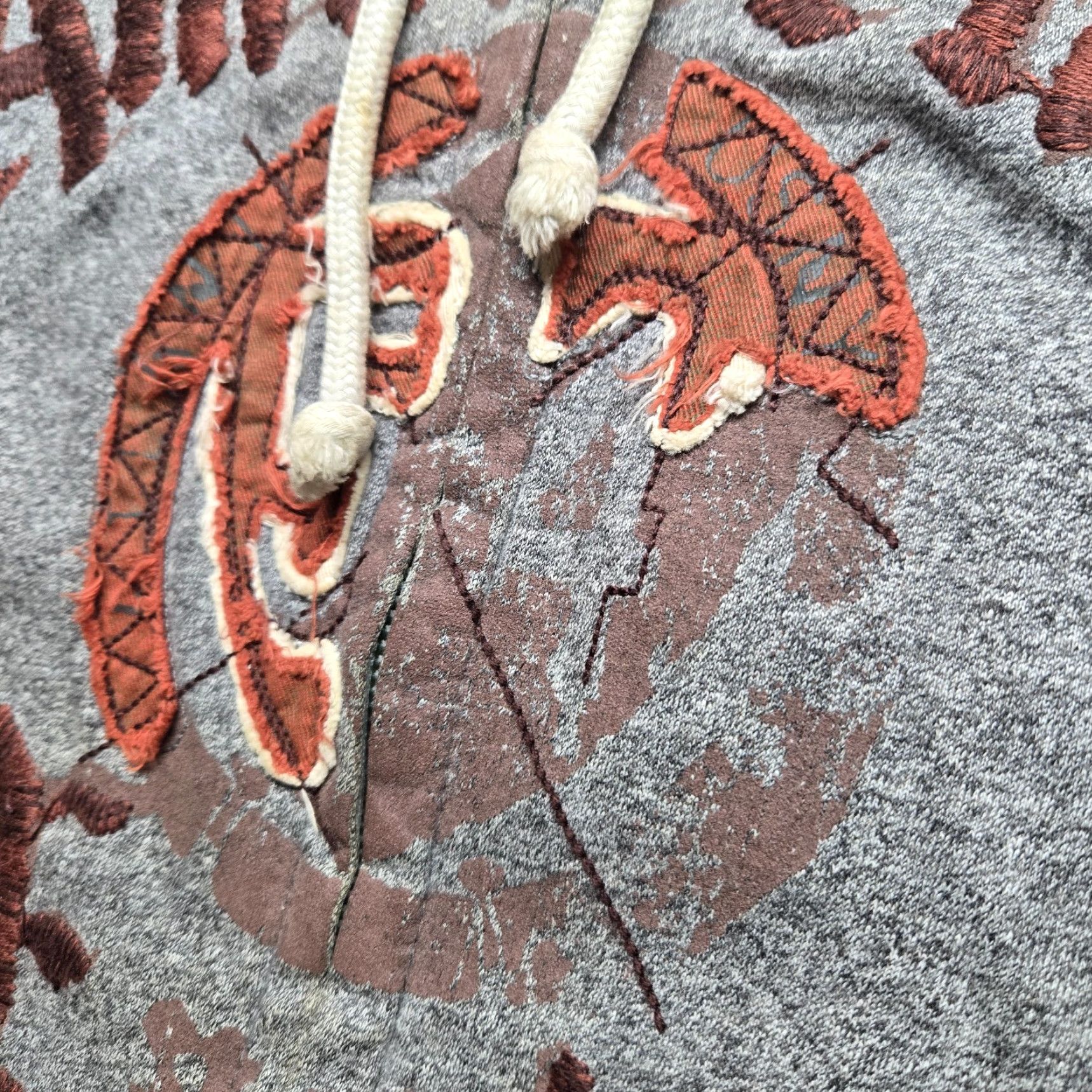 American Eagle Outfitters American Eagle Outfitters Hoodie Mens XL Gray Sweatshirt Long Sleeve Pullover Graphic Print Heavyweight Logo Pockets Furthest? Size US XL / EU 56 / 4 - 3 Thumbnail