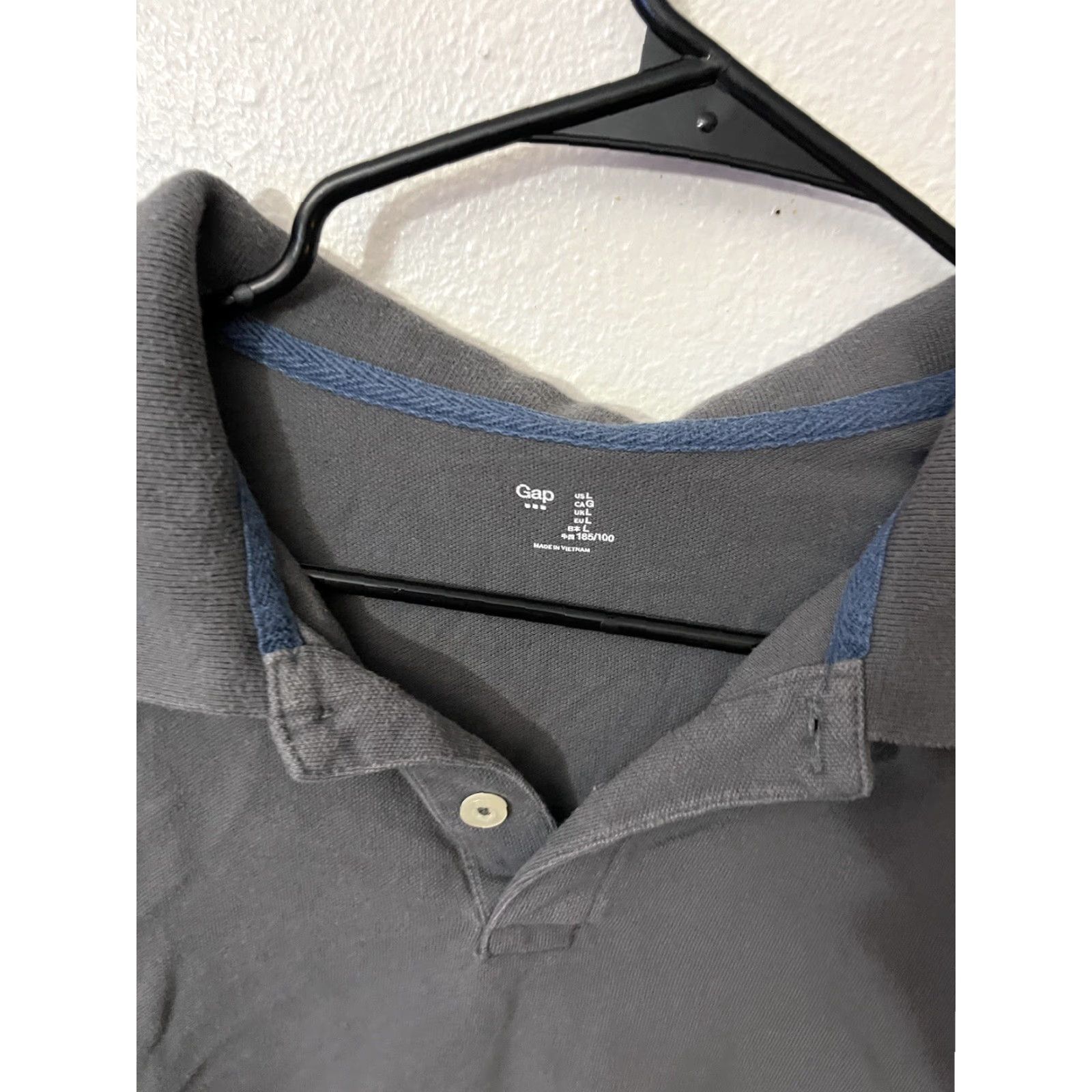 Gap VINTAGE Gap Pique Polo Shirt Men’s Short Sleeve Gray Solid Activewear Casual Size Large Size US L / EU 52-54 / 3 - 3 Thumbnail