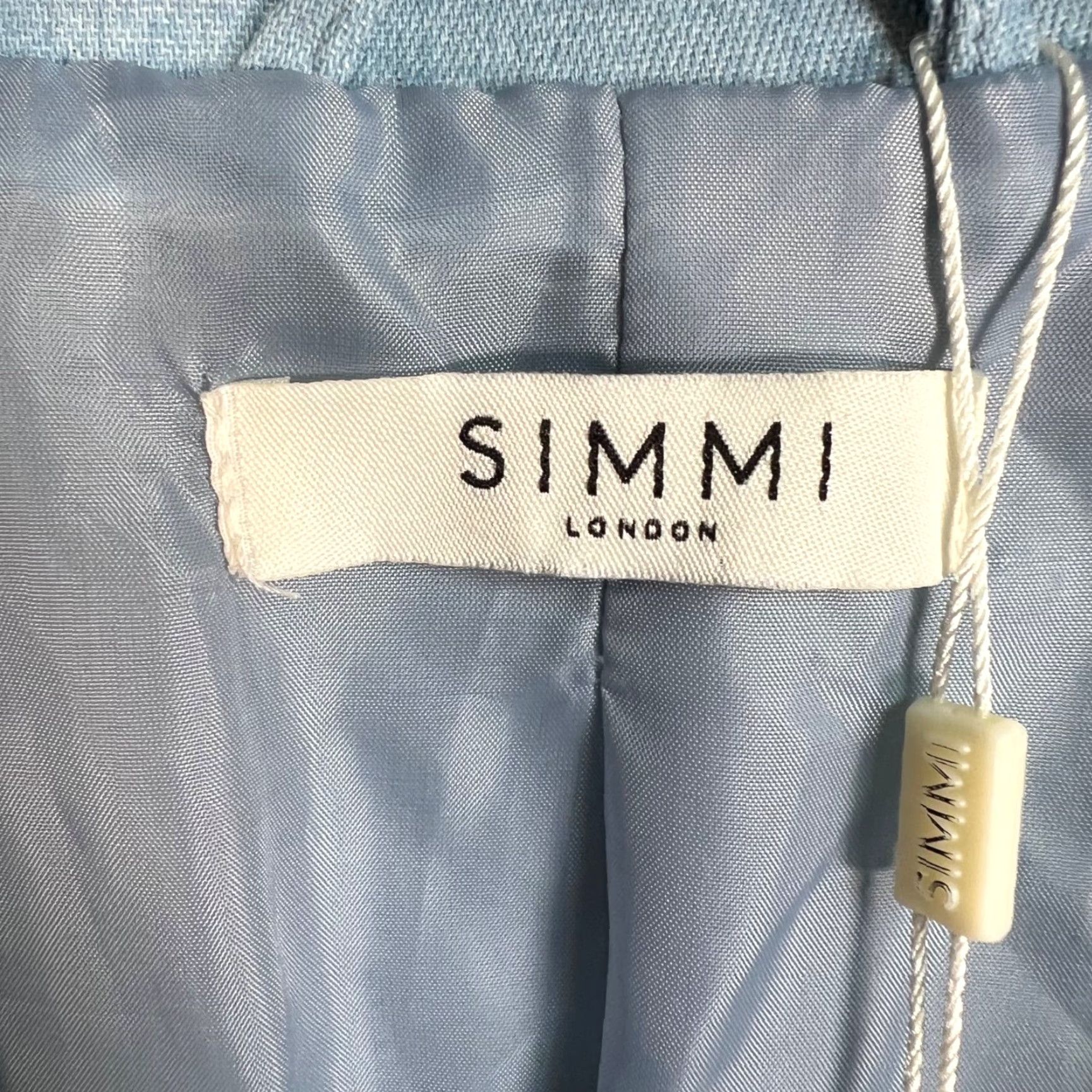 Vintage Simmi London Shirt Dress Women Small Light Blue Denim Front Pockets Casual Womens Size S / US 4 / IT 40 - 3 Thumbnail