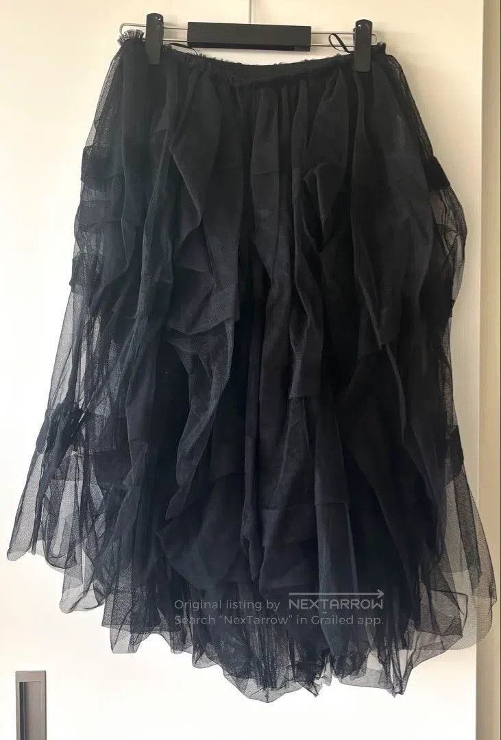 Comme des Garcons Comme Des Garcons size S Black Vintage Tulle Design Skirt Size 23" - 2 Thumbnail