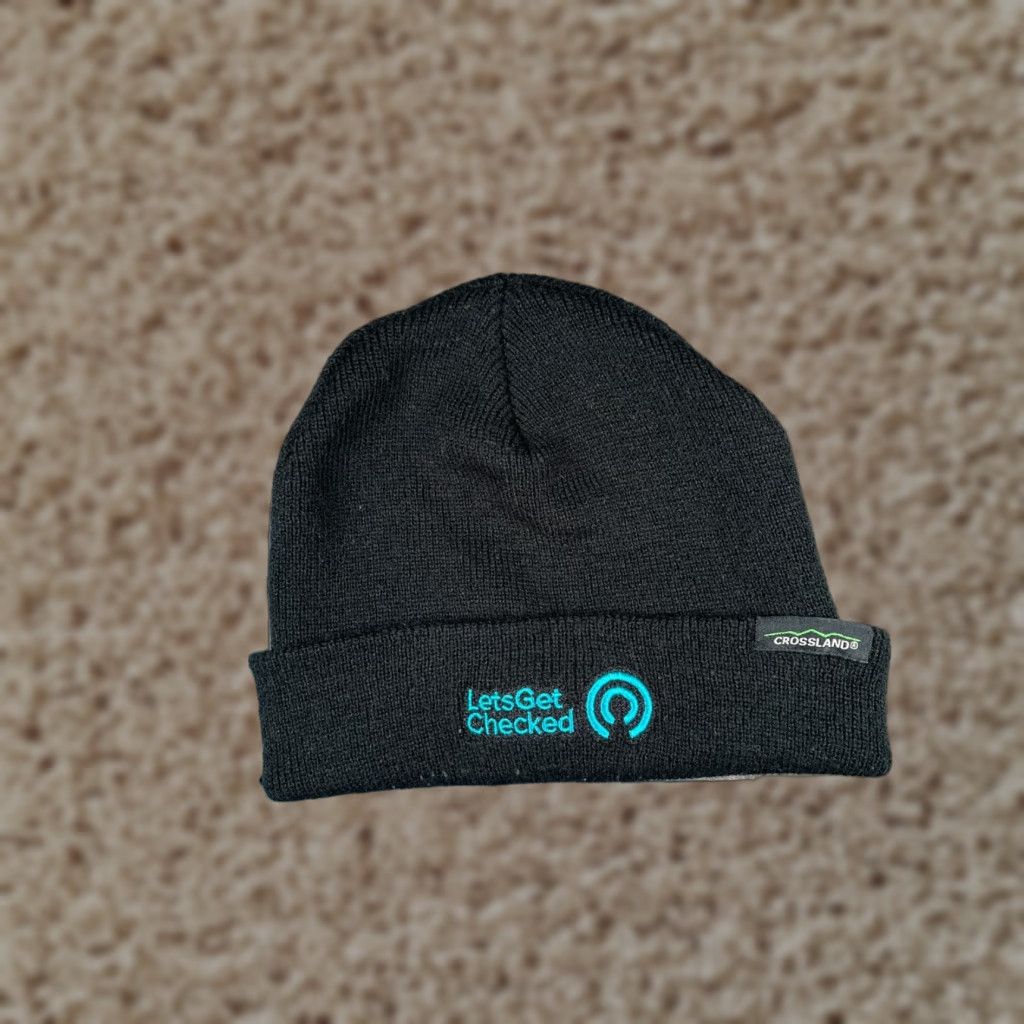 Vintage Crossland Beanie Toque Adult Black Knit 100%Acrylic Embroidered Hat/Cap Unisex Adults One Size Fall Winter Outdoor Logo Size ONE SIZE - 1 Thumbnail