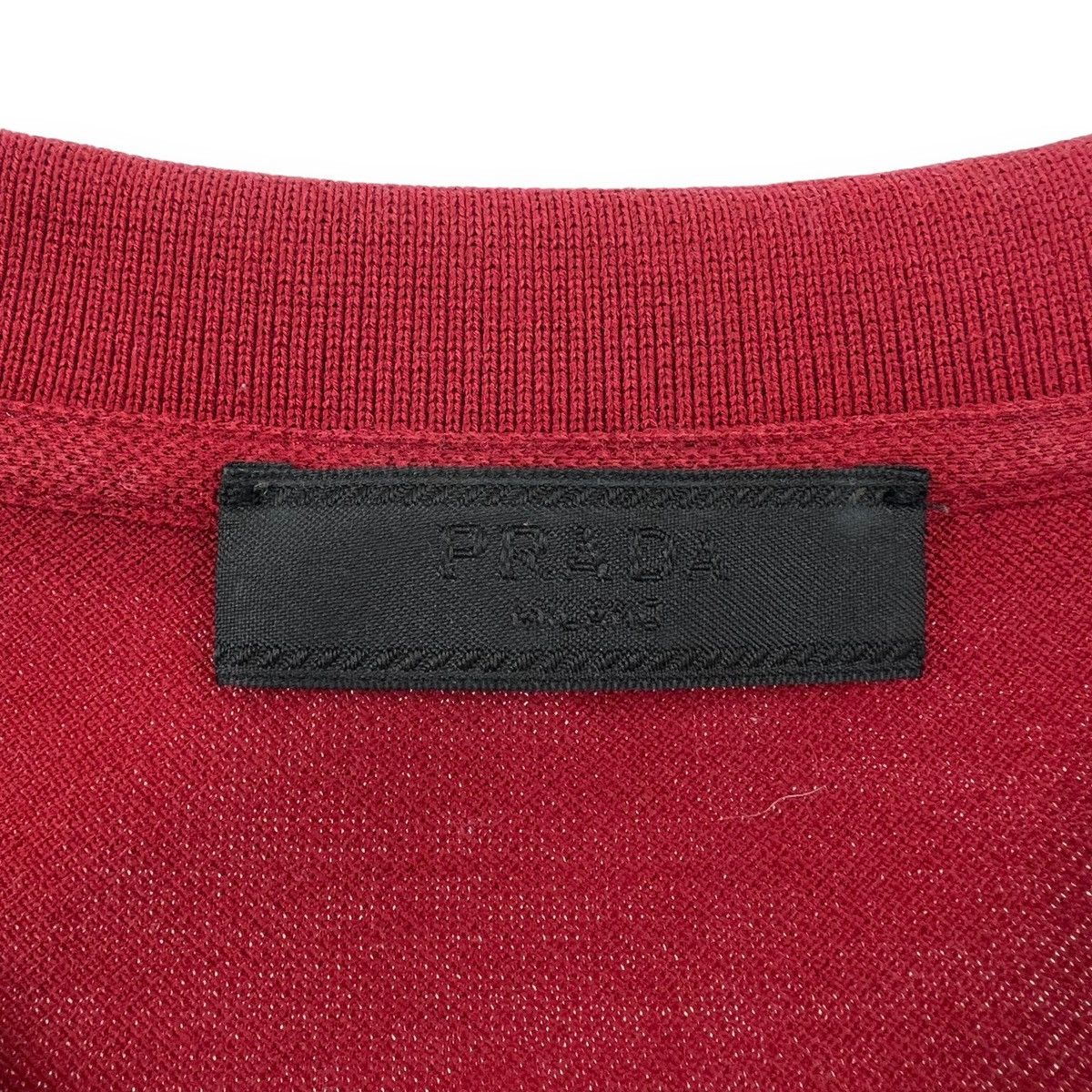 Prada Prada Rubber Logo Red Polo Shirt Size US M / EU 48-50 / 2 - 4 Thumbnail