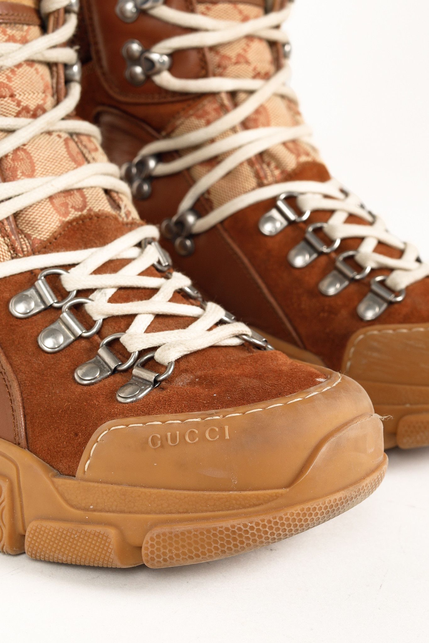 Gucci Gucci Flashtrek Monogram & Suede Hiking Sneakers Size US 8.5 / IT 38.5 - 7 Thumbnail