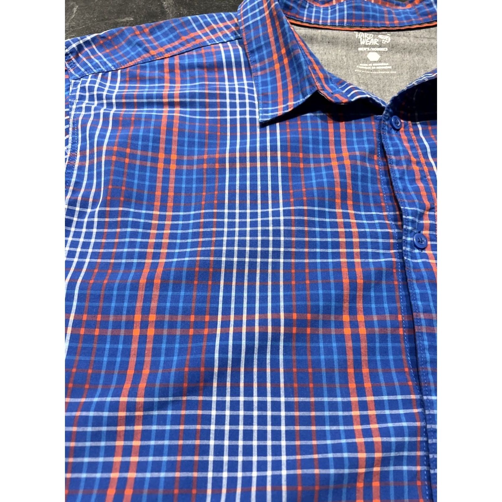 Mountain Hardwear VINTAGE Mountain Hardwear Shirt Mens 2XL Button-Up Short Sleeve Plaid Pocket Outdoor blue Button-Down Collar Size US XXL / EU 58 / 5 - 4 Thumbnail