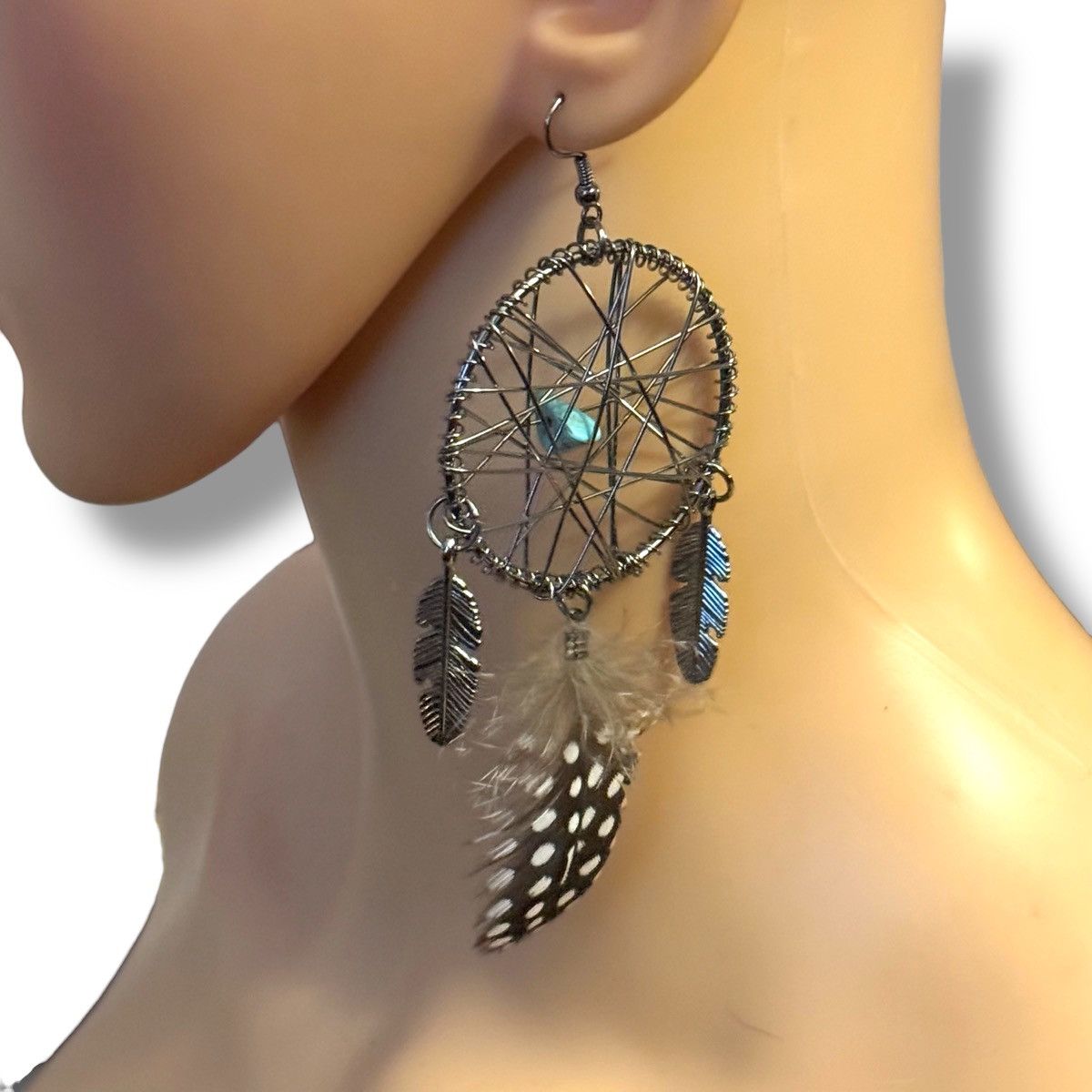 Other Silver tone large dream catcher earrings Size ONE SIZE - 3 Thumbnail
