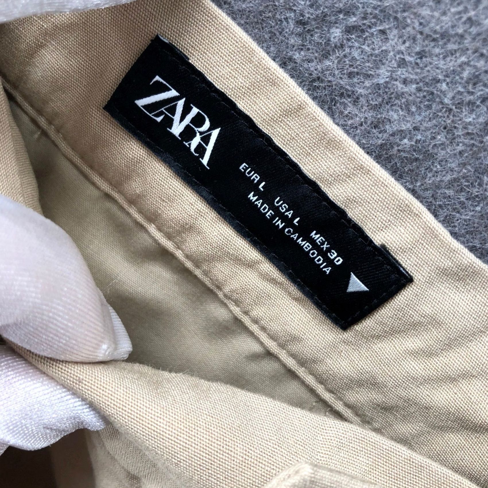 Zara Zara Pleated High Waisted Linen Blend Shorts Womens L Beige Relaxed Lightweight Size 24" / US 00 / IT 34 - 7 Thumbnail