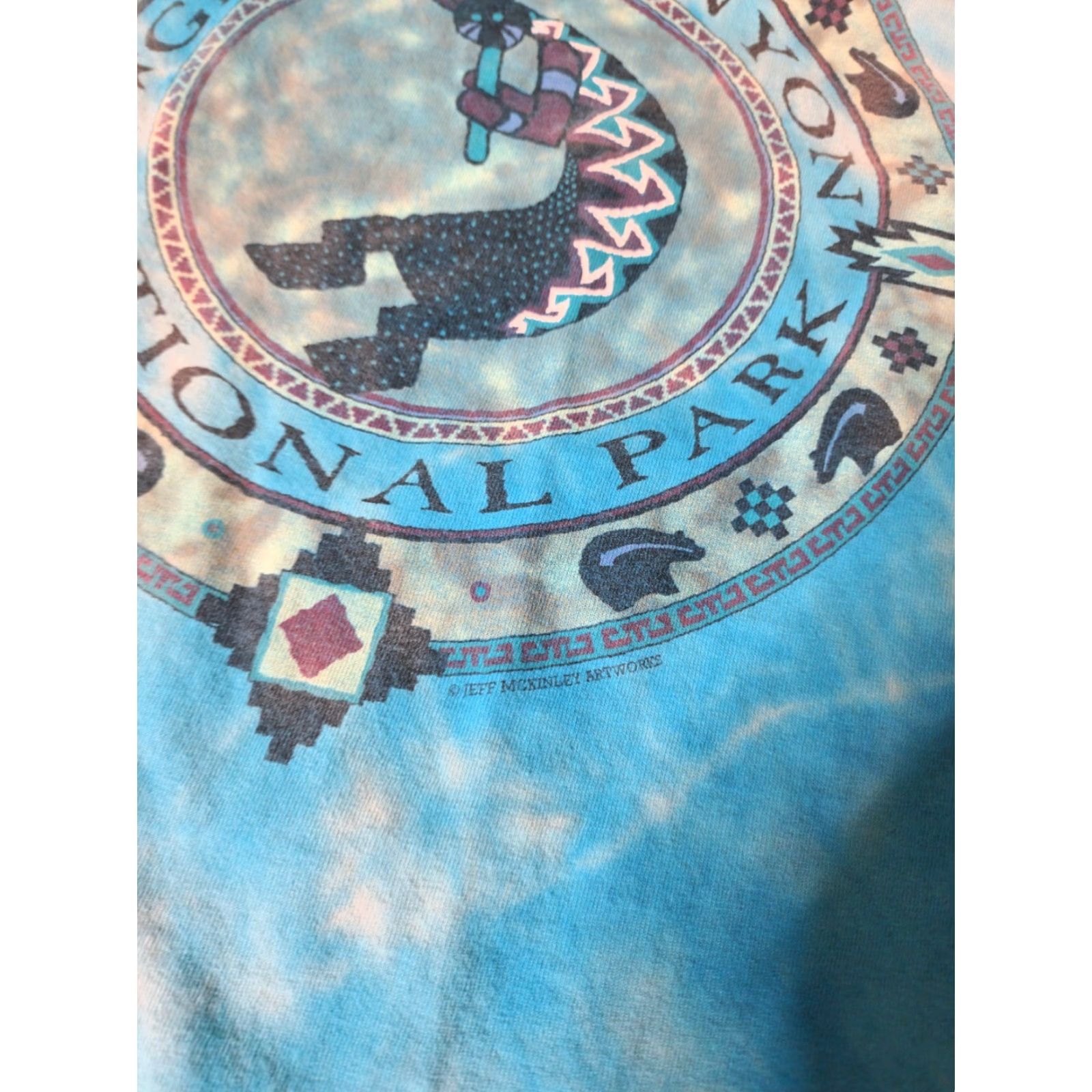 Vintage VINTAGE Fred Harvey Trading Company Grand Canyon National Park T Shirt Mens L Blue 90s Double-Sided Crew Neck Cotton Short Sleeve Size US L / EU 52-54 / 3 - 7 Thumbnail