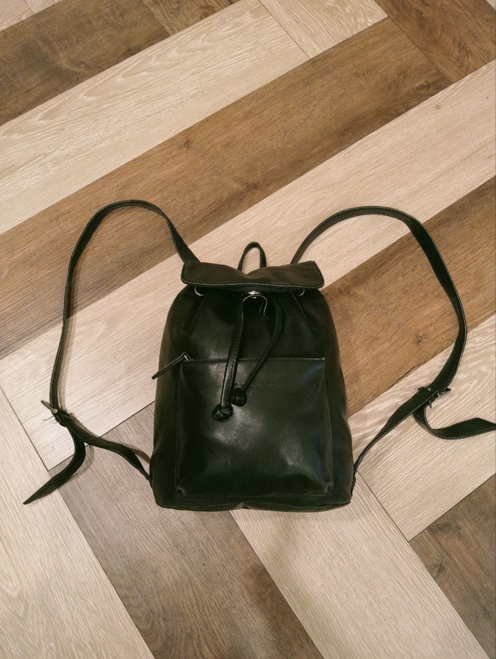 agnes b. AGNES B. LEATHER BACKPACK - BLACK Size ONE SIZE - 10 Thumbnail