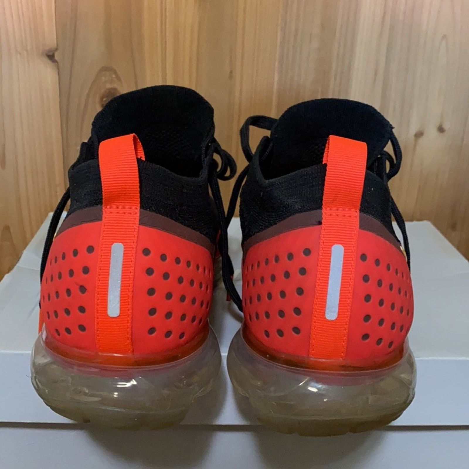 Nike Nike vapormax flyknit 2 black laser orange total crimson Size US 11 / EU 44 - 4 Thumbnail