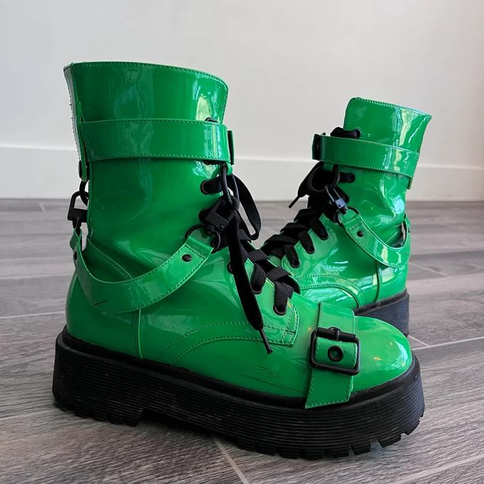 Dolls Kill Current mood atomic slime combat boots | Grailed