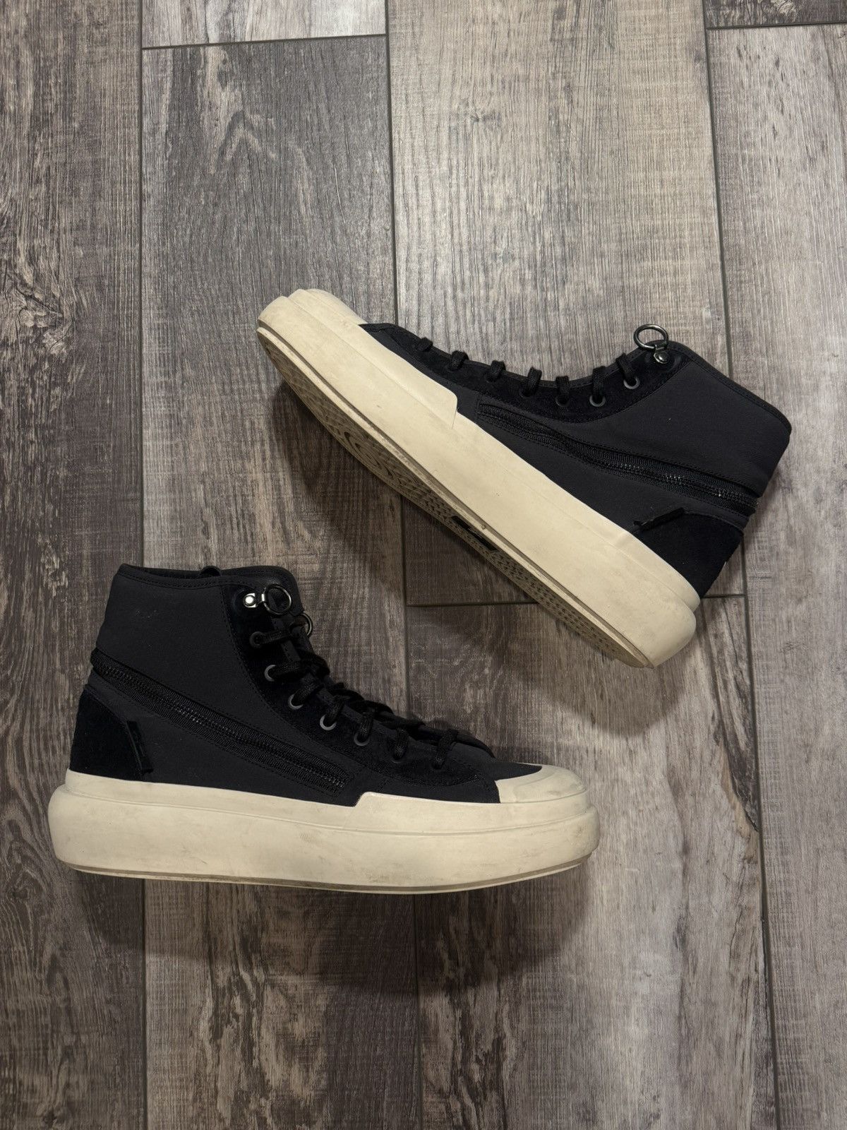 adidas Y-3 Ajatu Court High black and cream white size 11.5