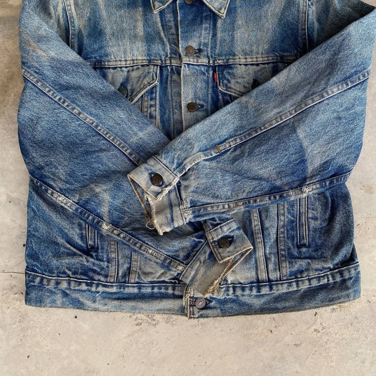 Levi's A BEAUTY PIECES LEVIS VINTAGE CRAZY FADED DISTRESSED DENIM Size US M / EU 48-50 / 2 - 17 Thumbnail