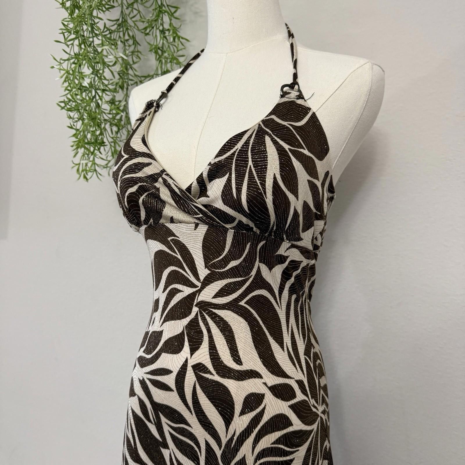 Designer Floral Y2K Body Central Medium Maxi Dress Size M / US 6-8 / IT 42-44 - 3 Thumbnail