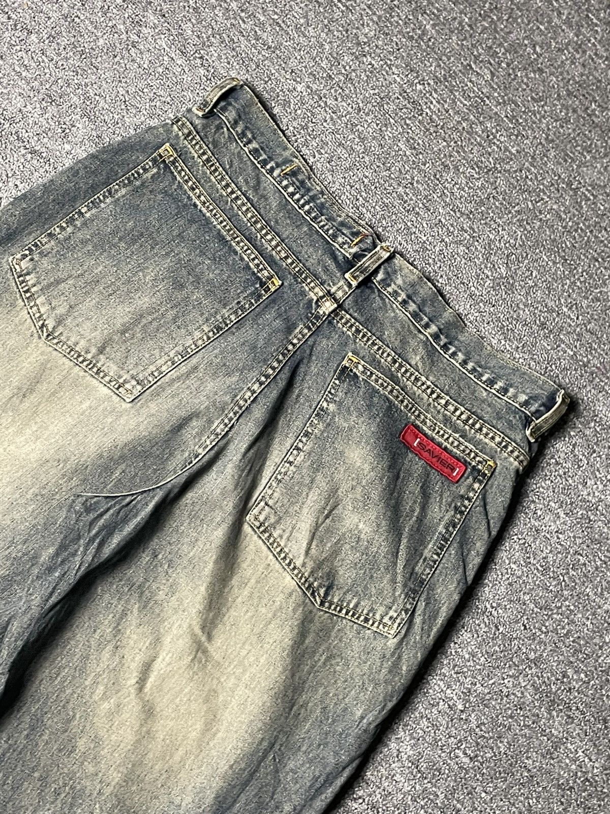 Japanese Brand × Vintage Vintage SAVIER Wash Selvedge Jeans (91) Size US 33 - 16 Thumbnail